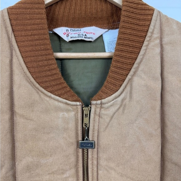 True Vintage Walls Men's Tan Quilted Work Vest - Picture 4 of 7